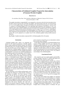 Characteristics of Exfoliated Graphite Prepared by Intercalation of