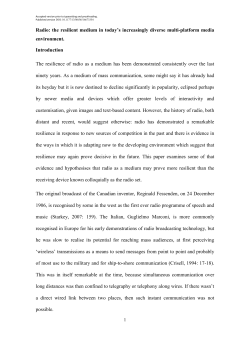 Radio - Bournemouth University Research Online