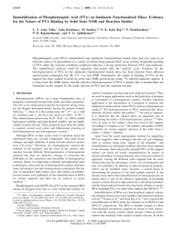 Immobilization of Phosphotungstic Acid (PTA) on Imidazole
