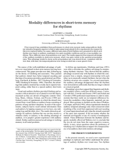 Modality differences in short