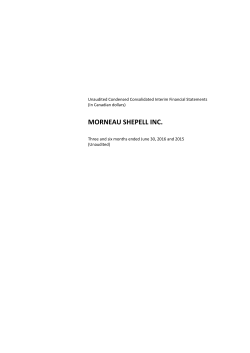 2016 2nd Quarter Financial Statements