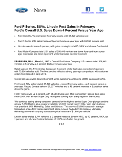 Press Release - Ford Motor Company