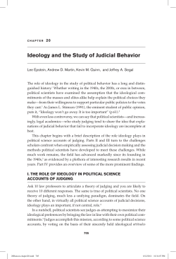 Ideology and the Study of Judicial Behavior
