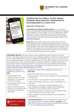 1. Journalism and Media in the Caribbean