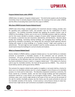 UPMIFA Program Related Assets Article