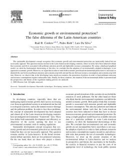 Economic growth or environmental protection? The false dilemma of
