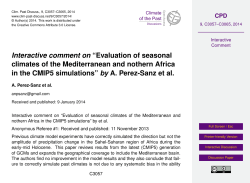 Interactive comment on &ldquo;Evaluation of seasonal climates of the
