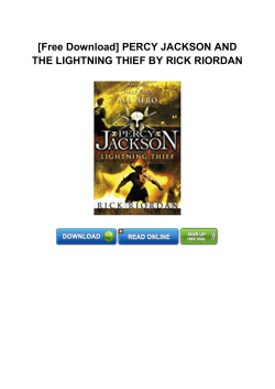 Free PERCY JACKSON AND THE LIGHTNING THIEF BY
