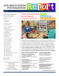 Education Foundation Report 2015 ()