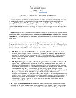 February 12, 2016 - Texas Counseling Association