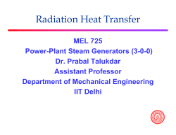 Radiation Heat Transfer