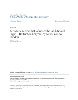 Structural Factors that Influence the Inhibition of Type II Restriction