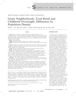 Green Neighborhoods, Food Retail and Childhood Overweight