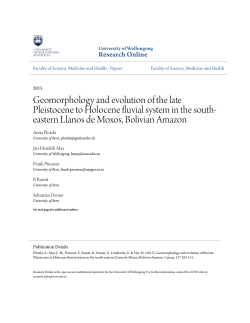 Geomorphology and evolution of the late - Research Online