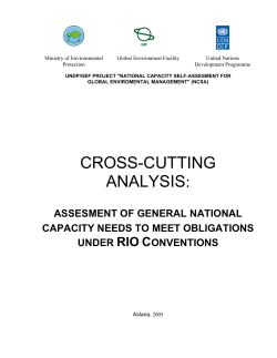 cross-cutting analysis - Global Environment Facility