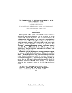 THE COMBINATION OF DEAMINIZED GELATIN