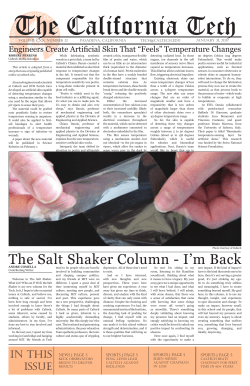 The Salt Shaker Column - I`m Back