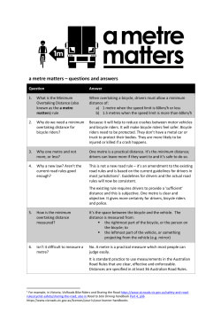 a metre matters &ndash; questions and answers