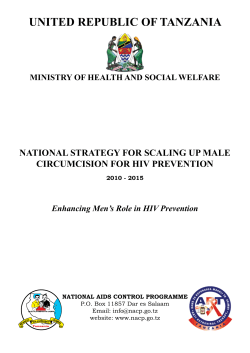 national strategy for scaling up male circumcision for hiv prevention