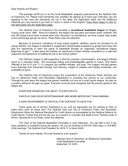 Claremore Optimist Youth Basketball 2016