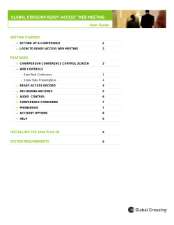 User Guide GLOBAL CROSSING READY