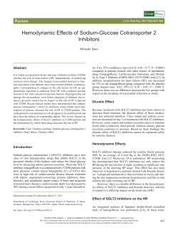 Hemodynamic Effects of Sodium-Glucose Cotransporter 2 Inhibitors