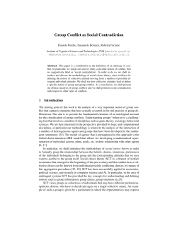Group Conflict as Social Contradiction