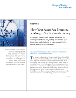 How Your Assets Are Protected at Morgan Stanley Smith Barney