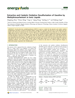 Extractive and Catalytic Oxidative Desulfurization of Gasoline by