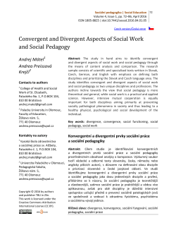 Convergent and Divergent Aspects of Social Work and Social