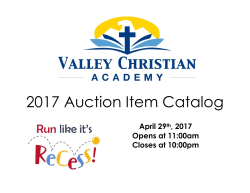 to see our item catalog! - Valley Christian Academy