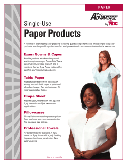 Single-Use Paper Products