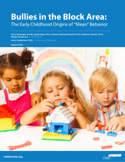 Bullies in the block area: The early childhood origins