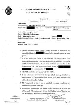 Cornubia Case Study-MFI#3&mdash;Witness Statement of&mdash;Edward Keith