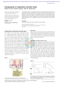 Components of respiratory function tests