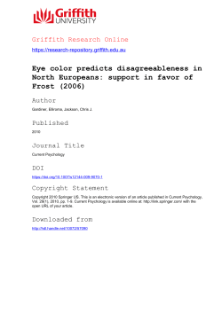 Eye color predicts disagreeableness in North Europeans