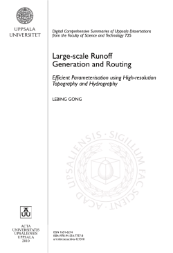 Large-scale Runoff Generation and Routing &ndash; Efficient
