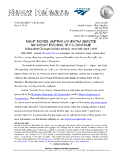 night moves: amtrak hiawatha service saturday evening trips continue