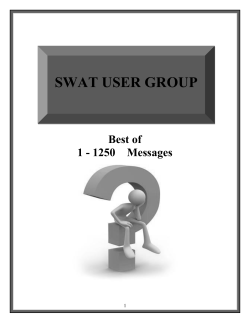 SWAT USER GROUP - Soil and Water Assessment Tool