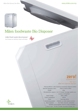 Milen foodwaste Bio Disposer
