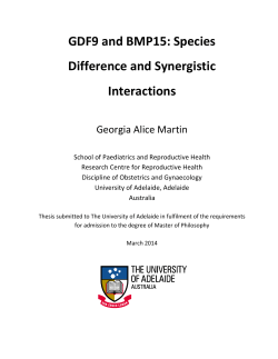 GDF9 and BMP15: species difference and synergistic interactions