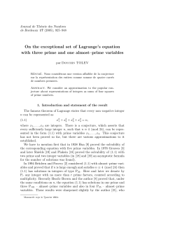 On the exceptional set of Lagrange`s equation with three prime and