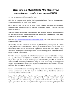 Steps to turn a Music CD into MP3 files on your computer