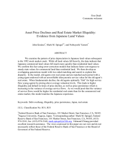 Evidence from Japanese Land Values
