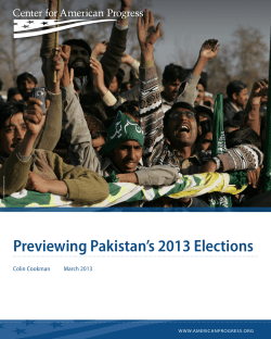 Previewing Pakistan`s 2013 Elections