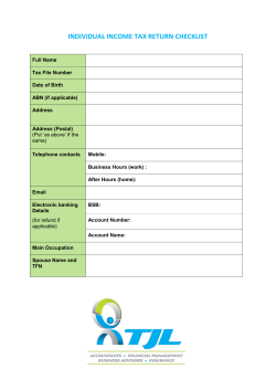 individual income tax return checklist