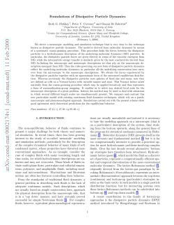 Foundations of Dissipative Particle Dynamics