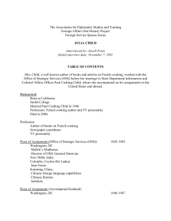 Julia Child - Association for Diplomatic Studies and Training