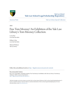 Free Tom Mooney! - Yale Law School Legal Scholarship Repository