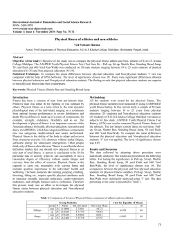 75 Physical fitness of athletes and non